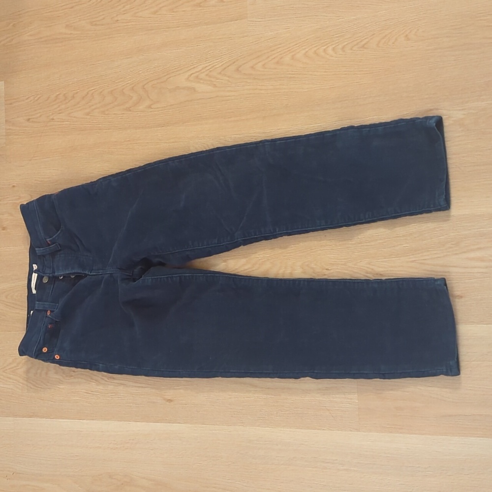Levi's Dark Blue Wedgie Straight Corduroy Pants